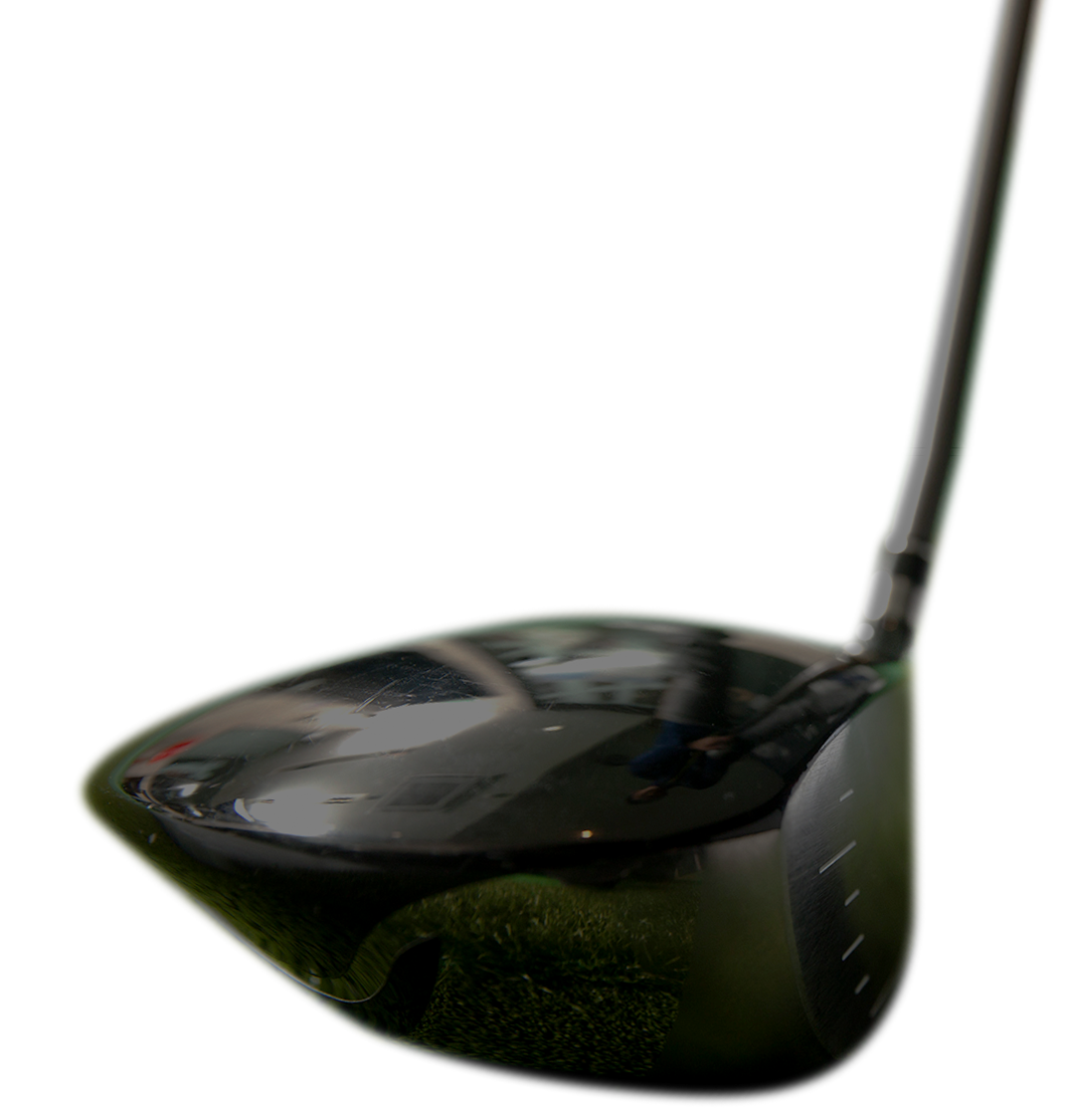 Golf club head and shaft in close-up